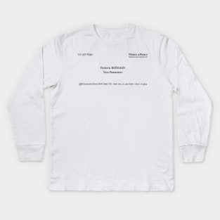 Patrick Bateman Business Card Kids Long Sleeve T-Shirt